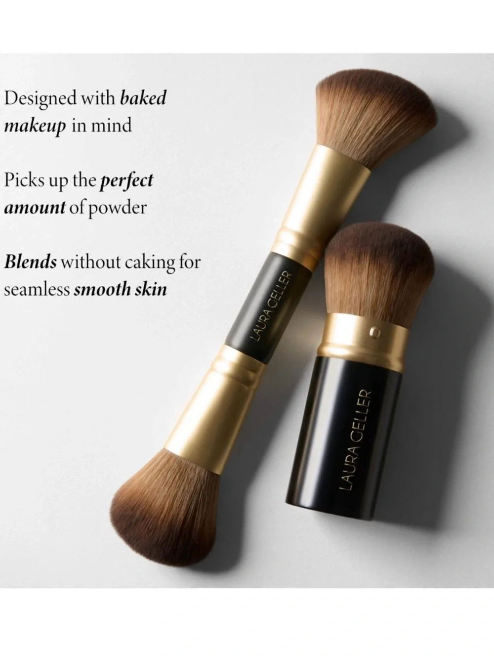 Laura Geller “Face It All” 2pc Face Brush Set